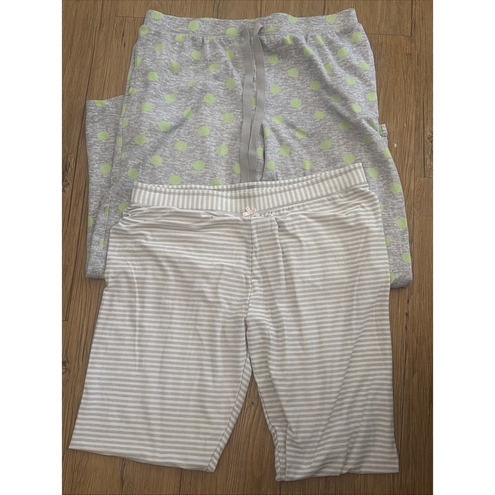Women's Size Xl Pajama Pants Lot Of Two Grey Blue Cozy